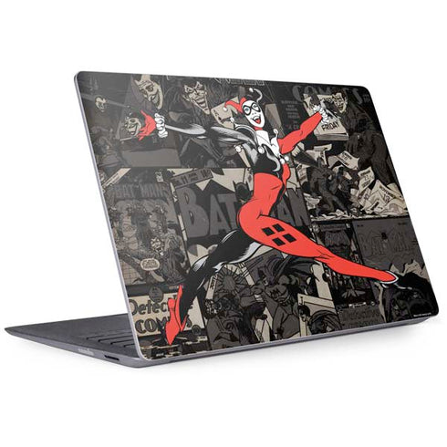 DC Comics Harley Quinn Vintage Action pose pattern Surface Laptop 2 Skin